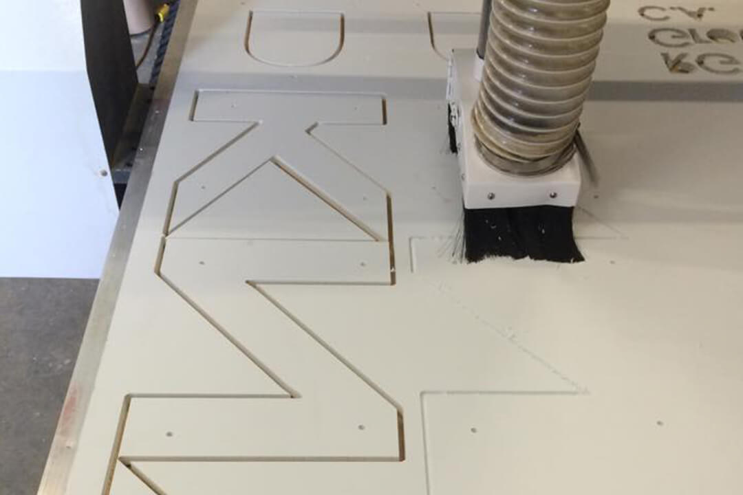 acrylic letters cut on cnc router